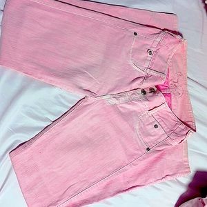 Pink Jeans, Stretch, No pockets, bottom up